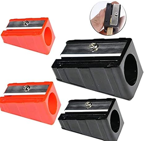 Pencil Sharpener Metal Blade Carpenter Pencil Sharpener Jumbo Crayon Sharpener,Hand held Sharpener,Woodworker Sharpeners Sharpening Golf Pencils 4-Pack