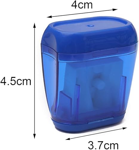 Pencil Sharpeners, 4pcs Pencil Sharpener Manual Colorful Dual Holes Compact Handheld Pencils Sharpener with Lid Portable Pencil Sharpener for Kids Adults School Office Home