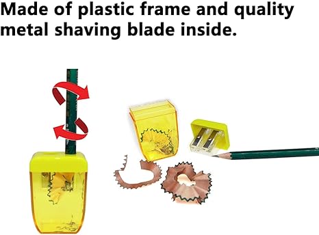 24Pcs Pencil Sharpener Manual, Small Dual Hole Pencil Sharpeners Bulk for School Office Home, Back to School Supplies