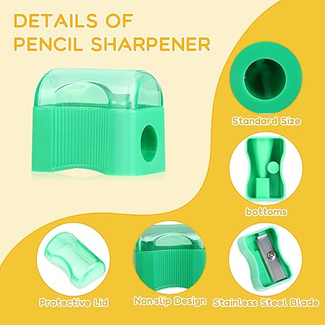 144 Pack Assorted Colors – Plastic Handheld Pencil Sharpener for Classroom, School, Office, Kids’ Party Favors & Art Supplies