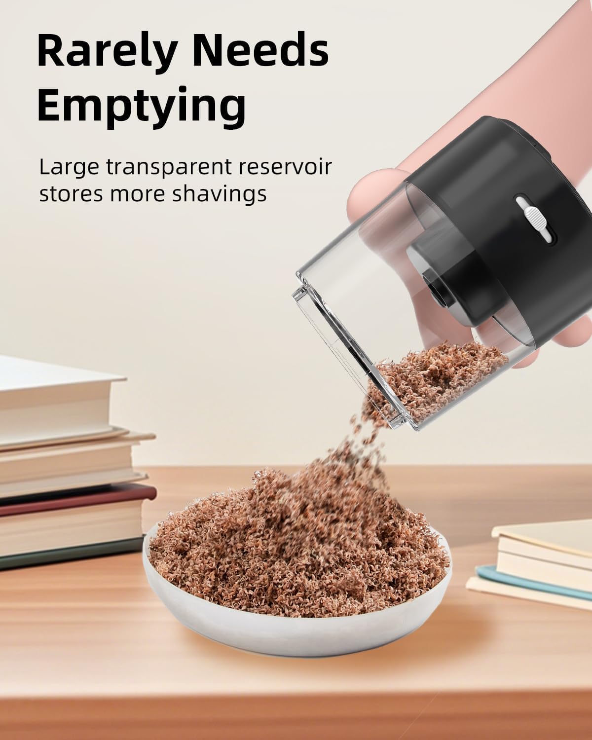 Electric Pencil Sharpener for Colored Pencils, Auto Stop,Electric Pencil Sharpener Plug in for 6-8mm No.2/Office/Home/Black