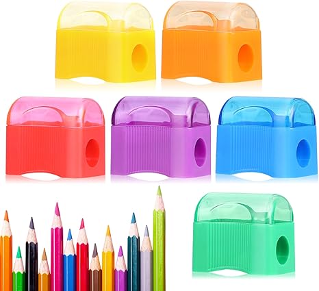 144 Pack Assorted Colors – Plastic Handheld Pencil Sharpener for Classroom, School, Office, Kids’ Party Favors & Art Supplies