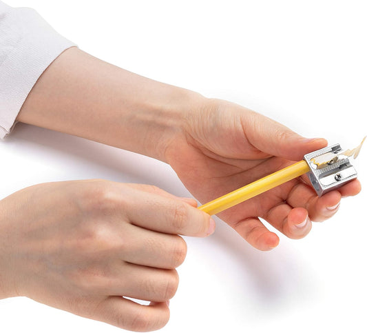 Handheld Metal Pencil Sharpener with 2 Holes, Pack of 6, Back to School Supplies